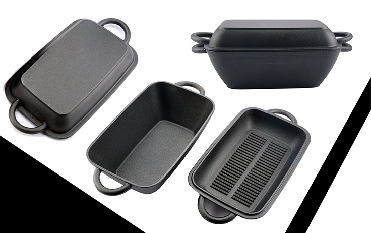 Teglia per pane in ghisa: teglia per lievito naturale 2 in 1 con coperchio