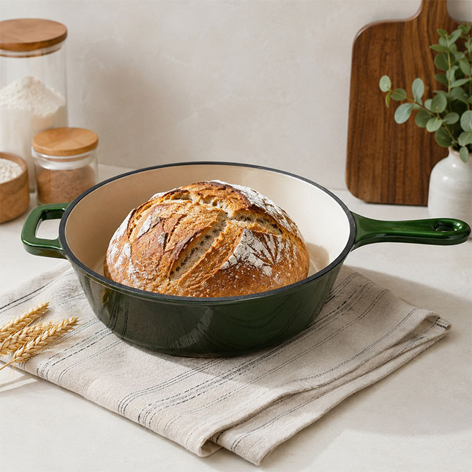 Casseruola smaltata 2 usi da 26 cm