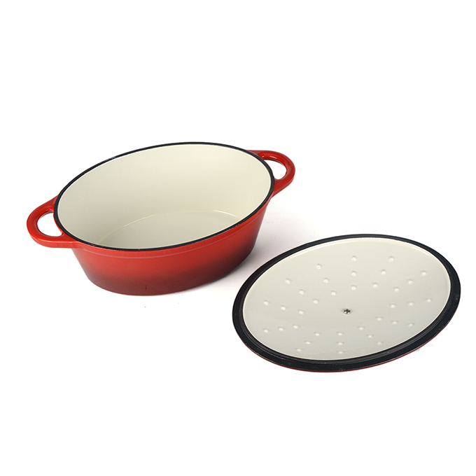 Casseruola Ovale in Ghisa Smaltata da 20 cm