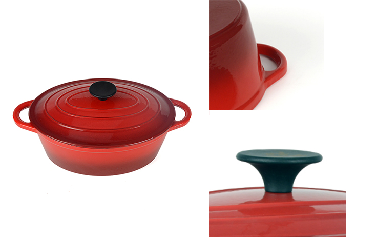 Casseruola Ovale in Ghisa Smaltata da 20 cm