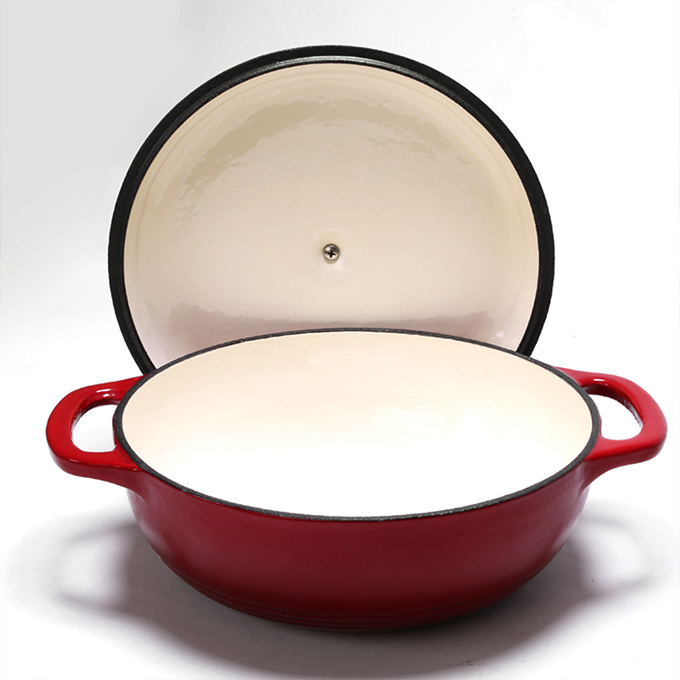 Forno olandese basso da 31 cm rosso