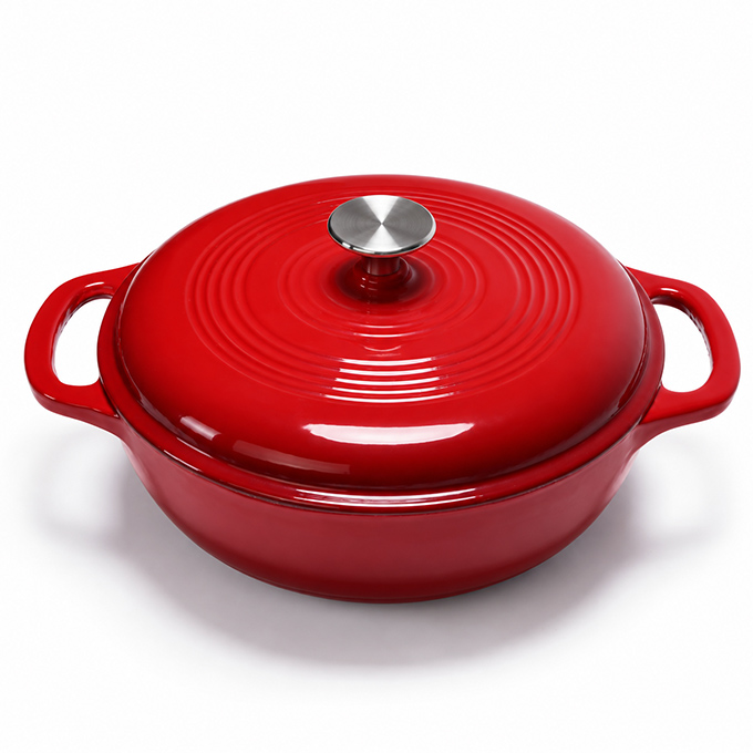 Forno olandese basso da 31 cm rosso