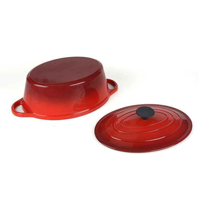 Casseruola Ovale in Ghisa Smaltata da 20 cm
