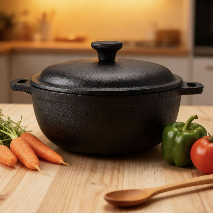 Cocotte in ghisa mini con forno olandese da 10 cm in ghisa
