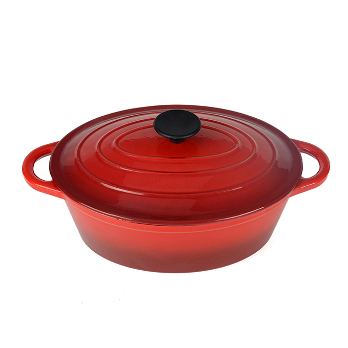 Casseruola Ovale in Ghisa Smaltata da 20 cm