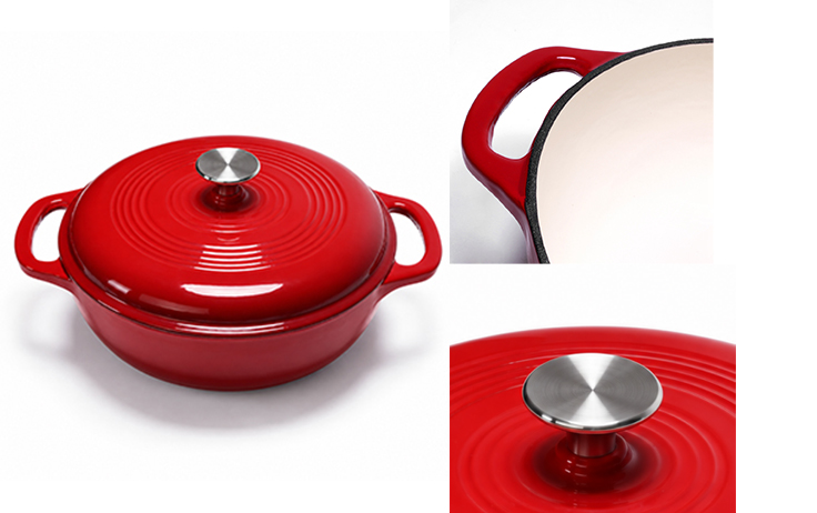 Forno olandese basso da 31 cm rosso