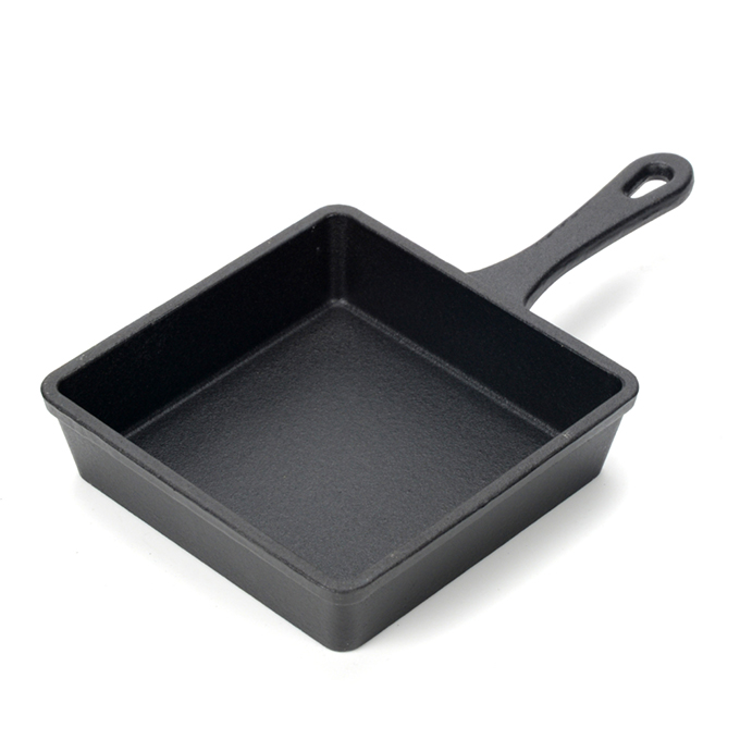 Mini padella quadrata in ghisa da 5,5 pollici