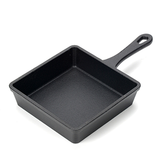 Mini padella quadrata in ghisa da 5,5 pollici