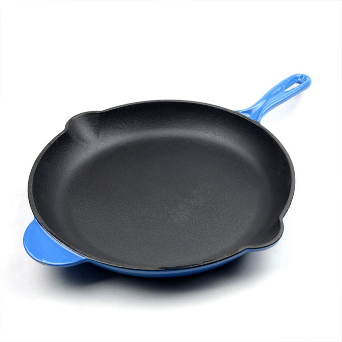 Padella in ghisa smaltata da 30 cm con due manici