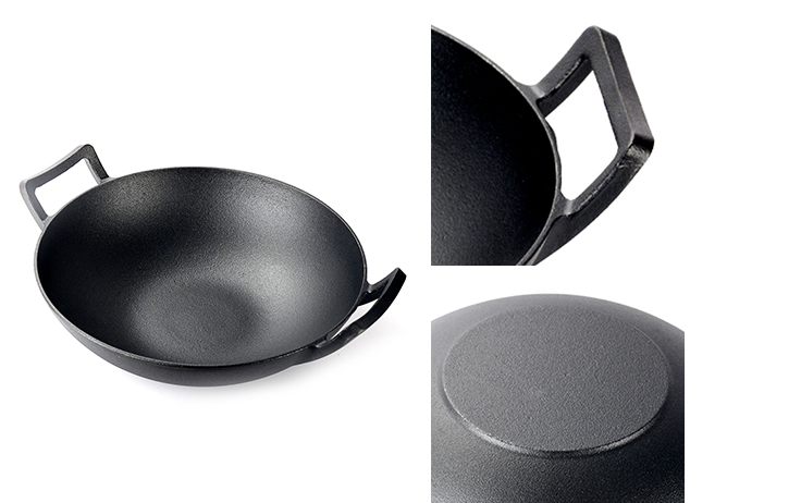 Wok in ghisa da 31 cm con coperchio