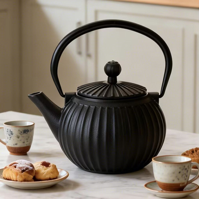 Teiera in ghisa con infusore Tetsubin giapponese