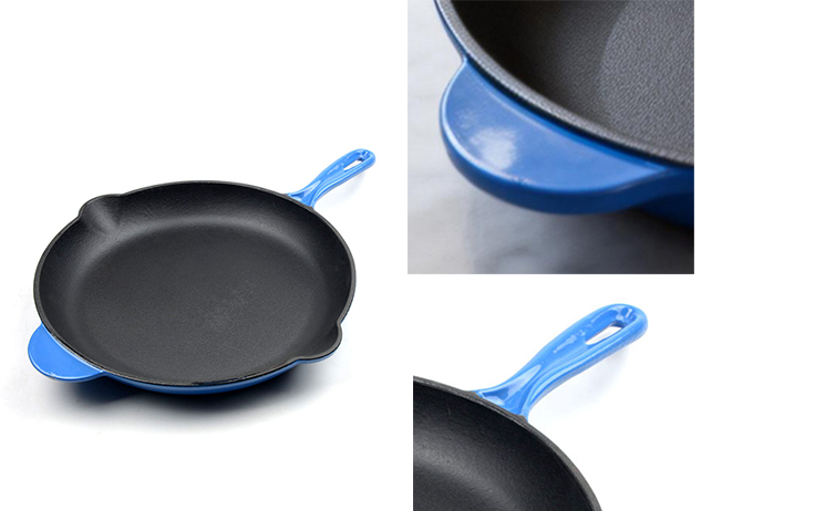 Padella in ghisa smaltata da 30 cm con due manici
