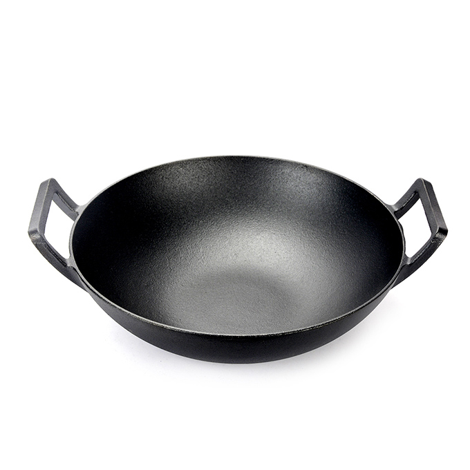 Wok in ghisa da 31 cm con coperchio