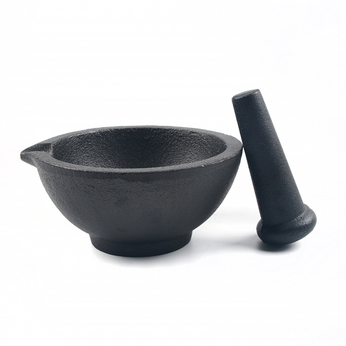 Set di strumenti per mortaio e pestello in ghisa da 6 pollici