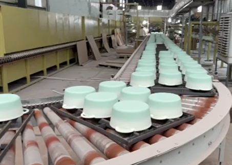 Linea di produzione di forni olandesi in ghisa smaltata
