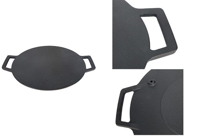 Piastra in ghisa liscia da 42 cm con doppi manici