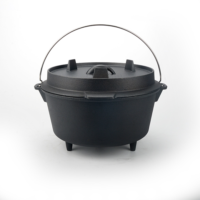 Forno olandese da campeggio con maniglia a staffa