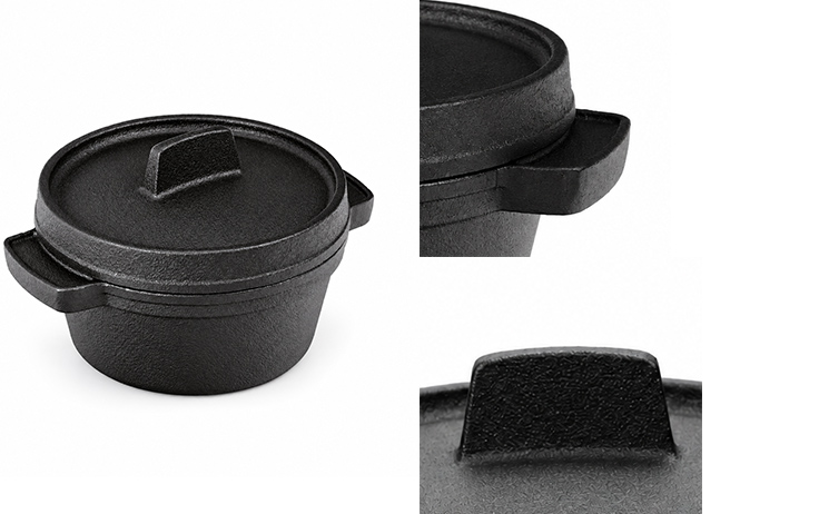 Mini forno olandese in ghisa con doppie ventole