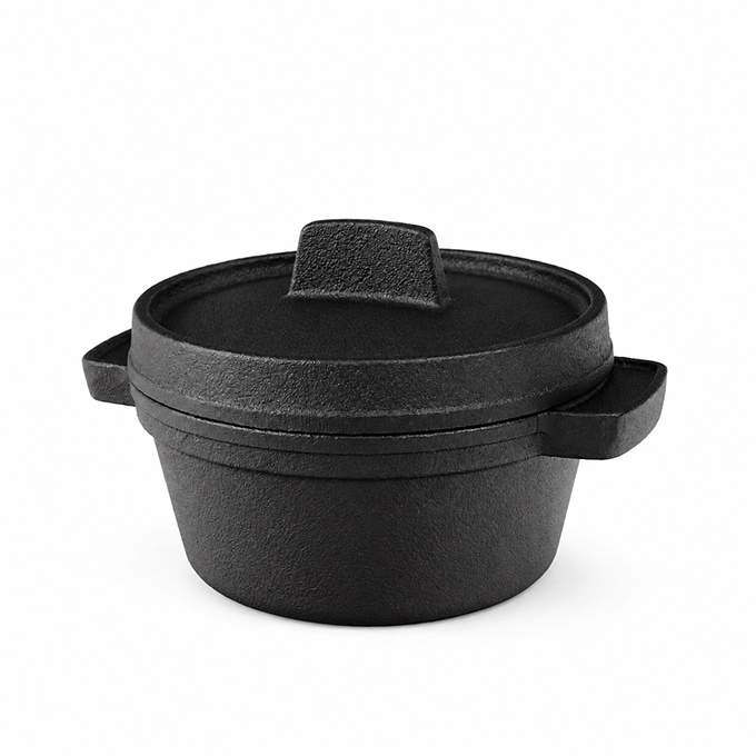 Mini forno olandese in ghisa con doppie ventole