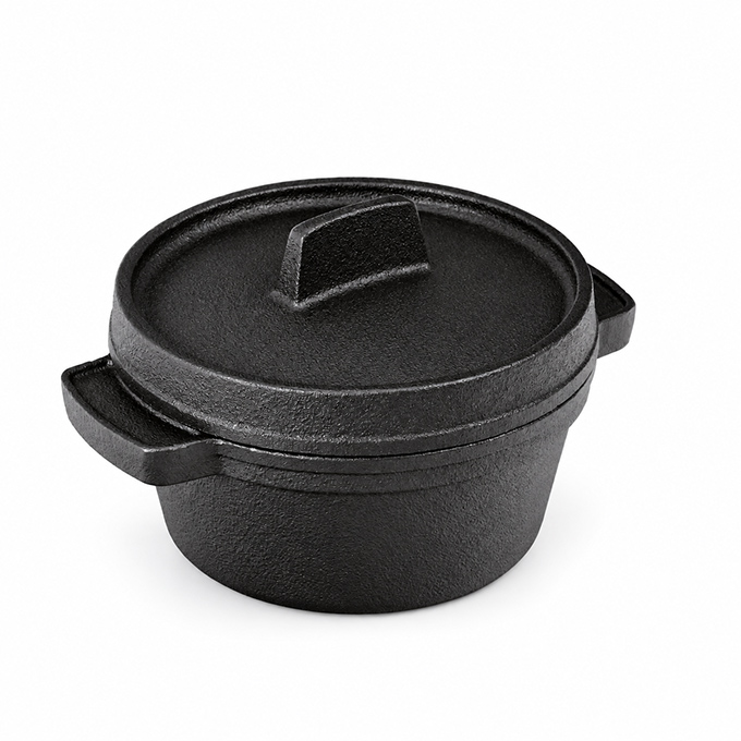Mini forno olandese in ghisa con doppie ventole