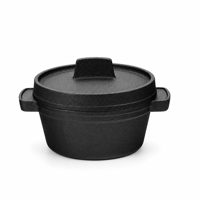 Mini forno olandese in ghisa con doppie ventole