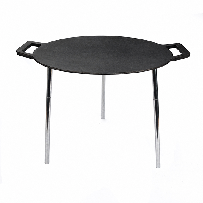 Piastra in ghisa liscia da 42 cm con doppi manici