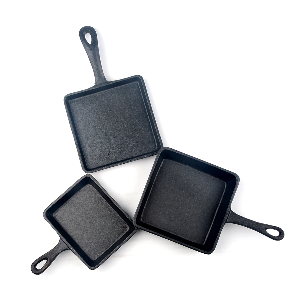 Set di mini padelle in ghisa da 3 pezzi