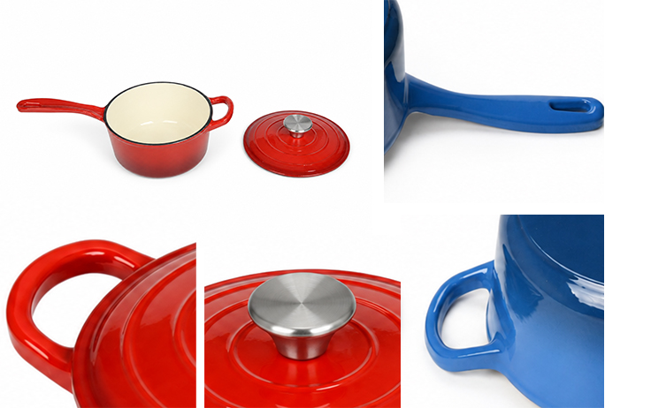 Pentola per il latte/pentola per salse in ghisa smaltata