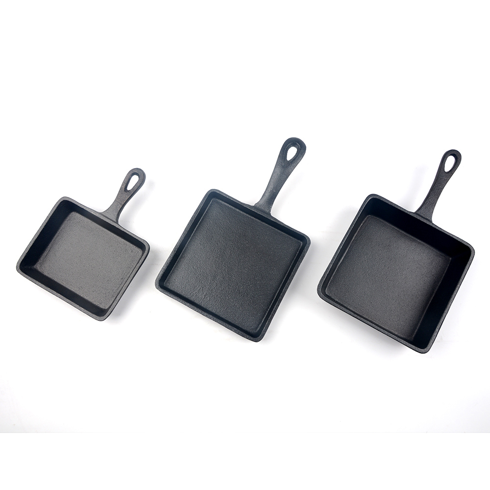Set di mini padelle in ghisa da 3 pezzi