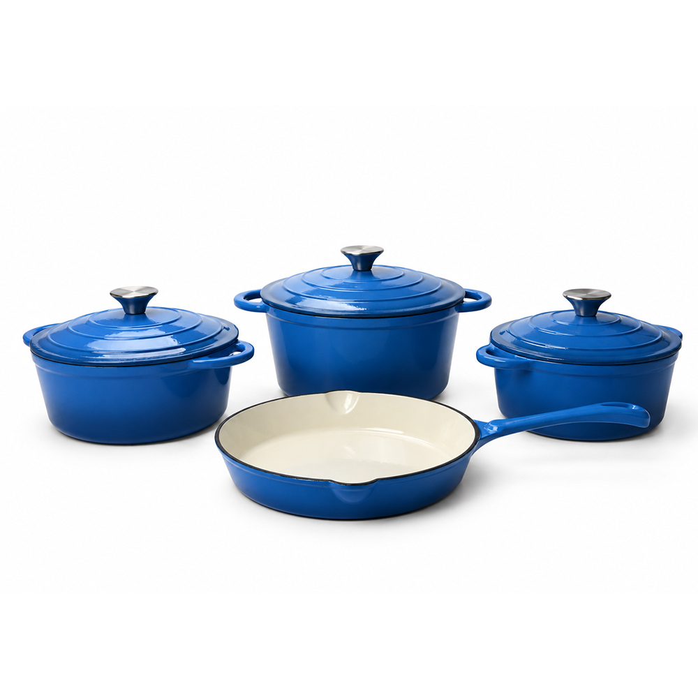Set di pentole in ghisa smaltata da 4 pezzi