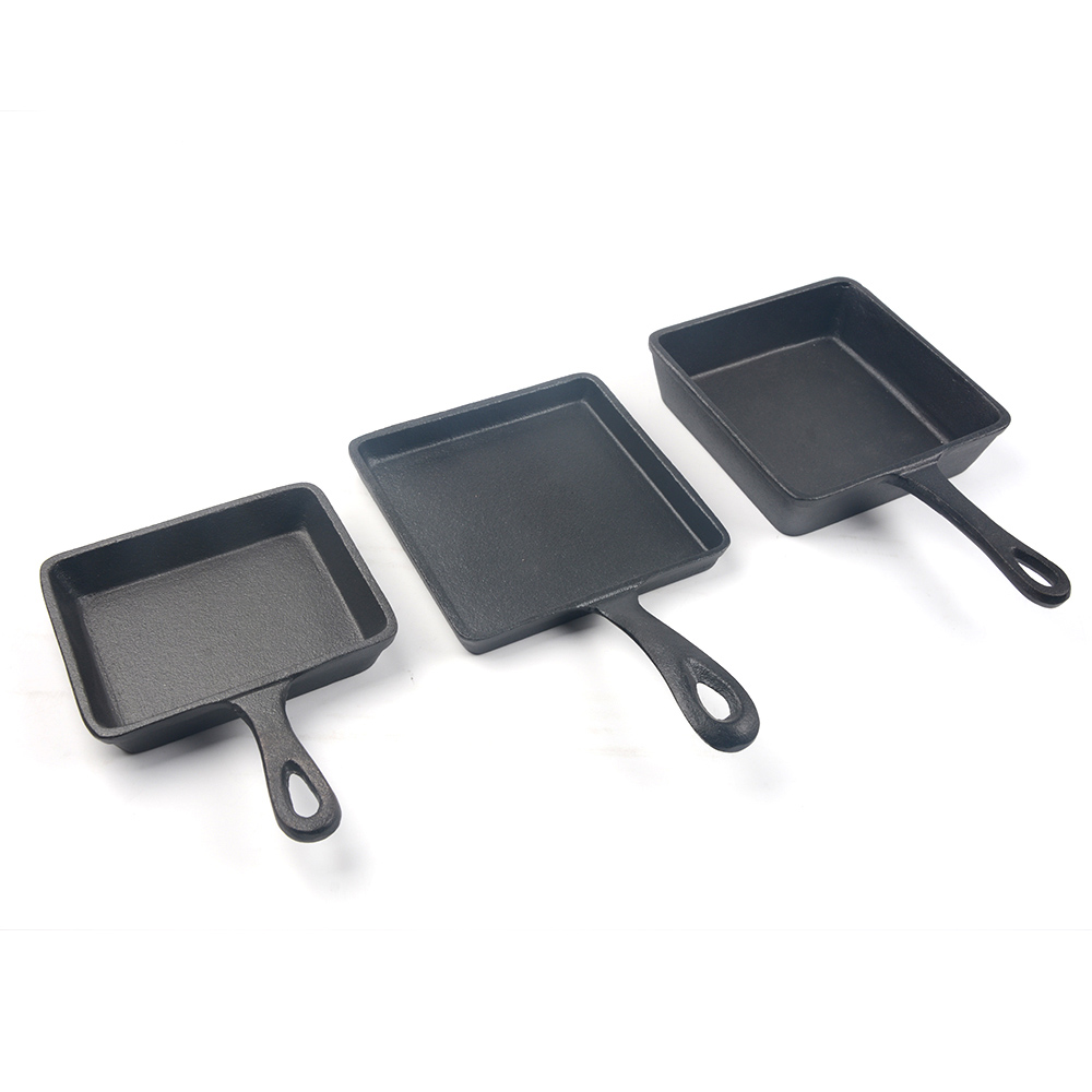 Set di mini padelle in ghisa da 3 pezzi